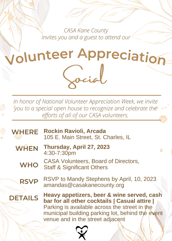 Volunteer Appreciation Social Invite CASA